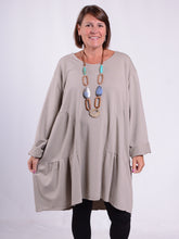 Lagenlook Long Jersey Cotton Tunic - 13151, , Pure Plus Clothing, Lagenlook Clothing, Plus Size Fashion, Over 50 Fashion